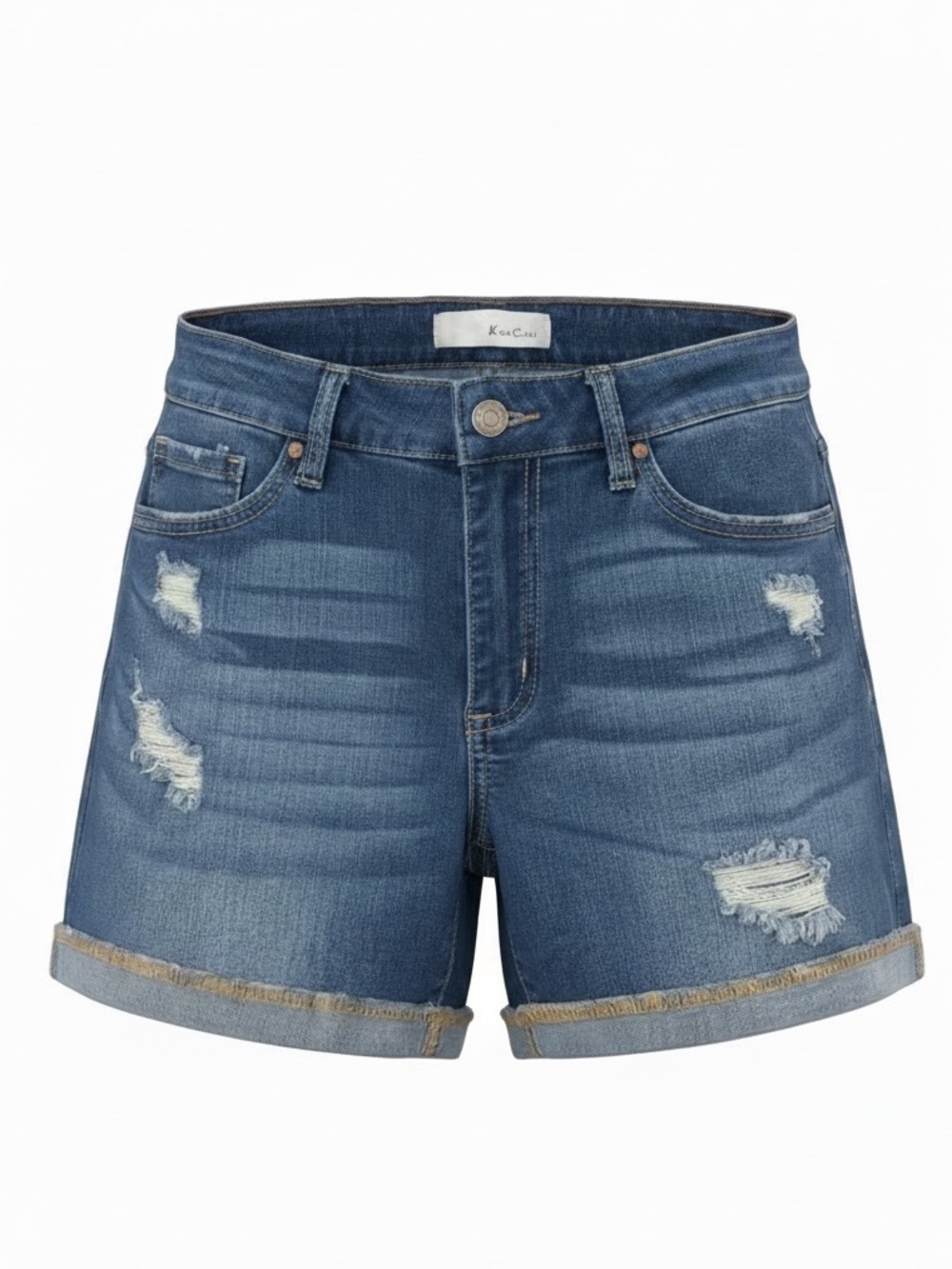 Kancan Mid Rise Blue Denim Shorts Womens Shorts Size 29